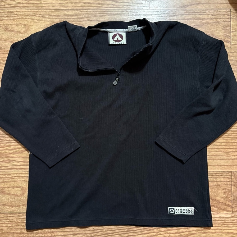 y2k Airwalk Quarter Zip Sweatshirt Large